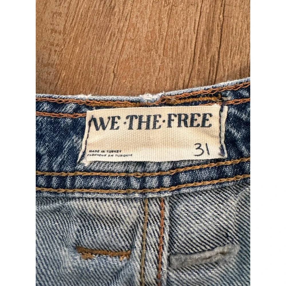 Free People We The Free Haywire High-Rise Wide‎ Leg Jeans Blue Size 31